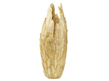 FEATHERS GOLD 91CM - Resin vase by KARE Design - view 3